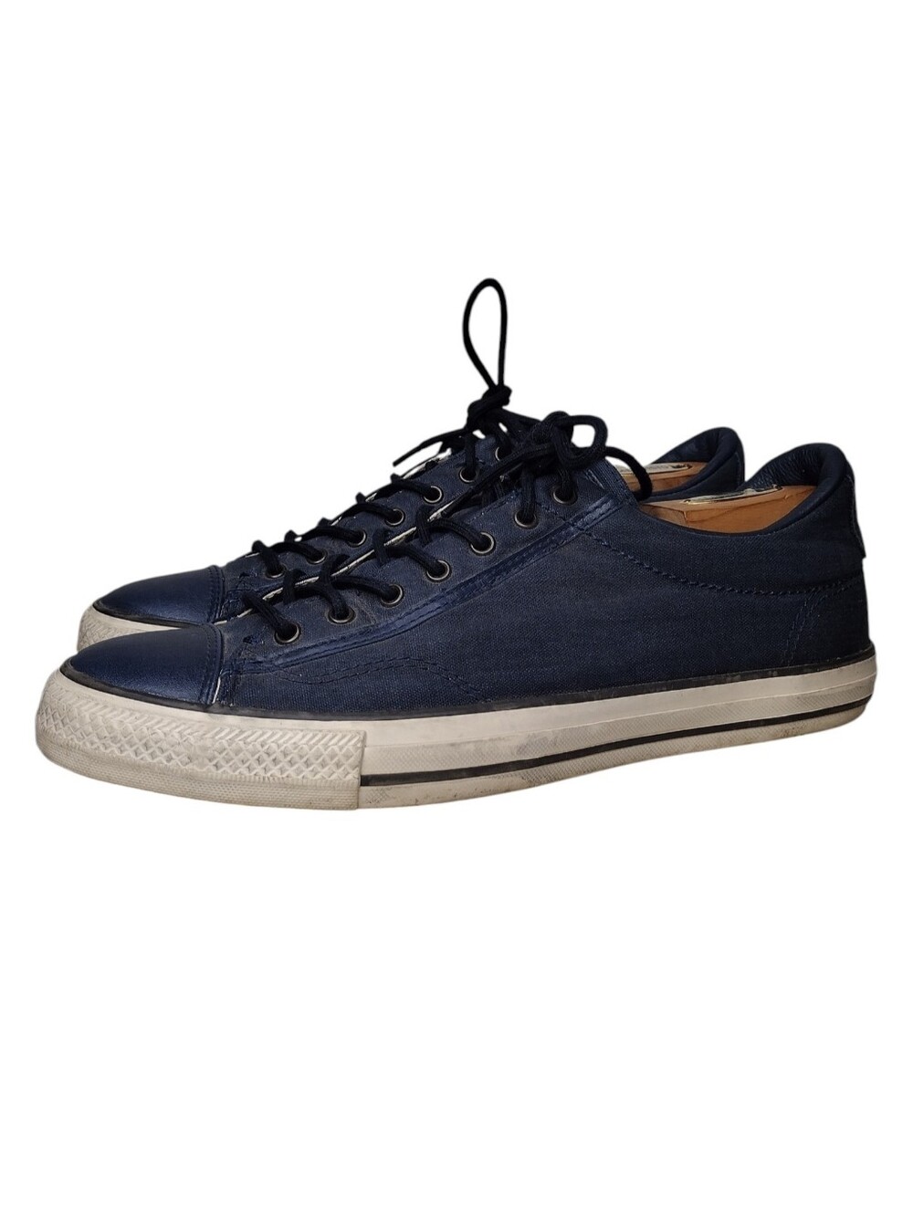 Converse All Star John Varatos Navy Lace Up Low-Top Canvas Sneakers Sz 10